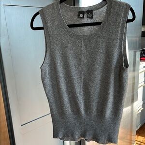 Gray Sleeveless Knit Top
